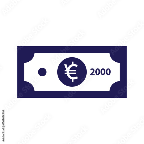 Euro currency symbol on banknote design