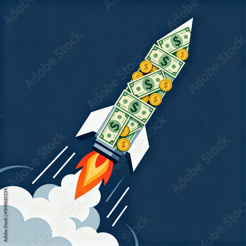 Money_Rocket_Launching_Vector