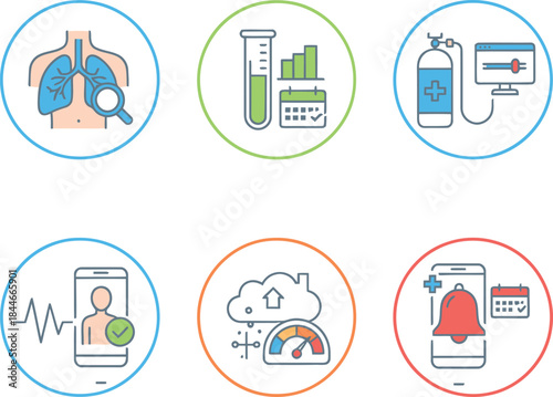 Medical science and digital telehealth diagnosis vector pattern
