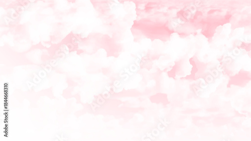 Pink sky with white clouds