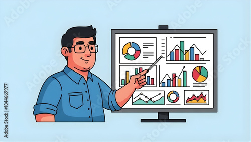 A charming cartoon chef in traditional uniform stirs a steaming pot, embodying the joyful spirit of culinary creation and the delicious results of dedicated food prep