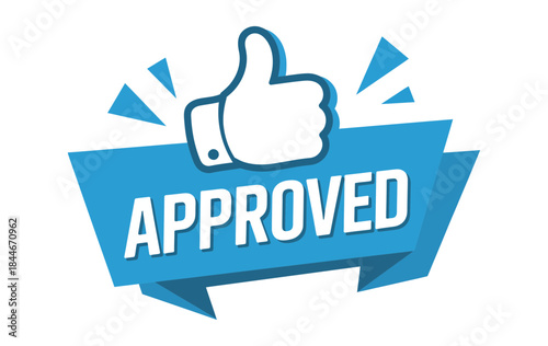 Thumbs up approved sign vector illustration concept for positive feedback and acceptance