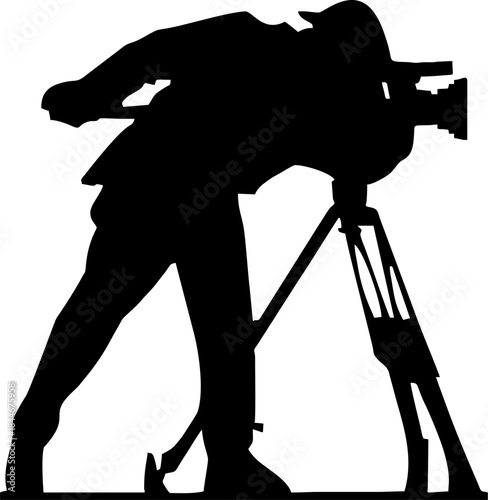 Cameraman illustration design, suitable for logos and design elements