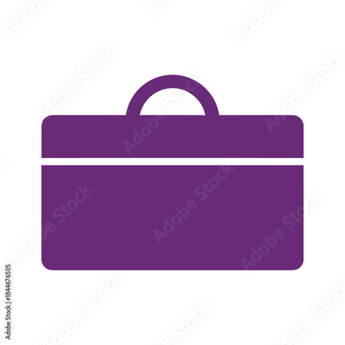 Simple purple briefcase icon