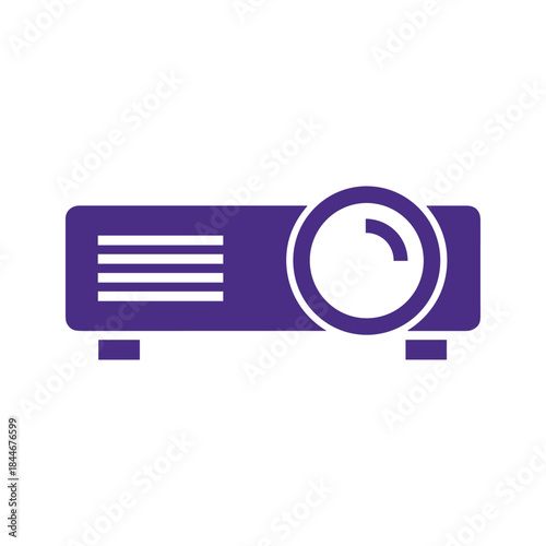 Modern projector icon in purple color