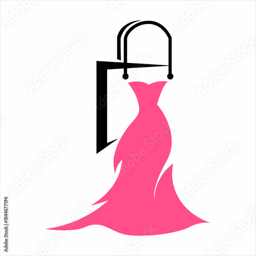 Elegant clothing logo illustration design, suitable for logos and design elements