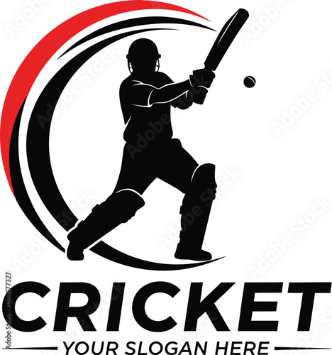 cricket player vector illustration