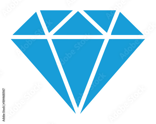 Blue Diamond Shape Icon Design Element for Web and Graphic Design