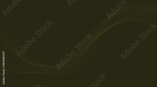 Subtle Flowing Wavy Lines on a Dark Olive Green Background