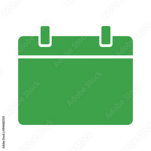 Simple green calendar icon