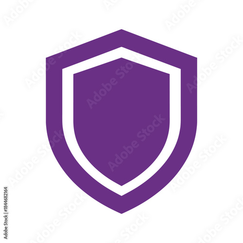 Purple shield icon representing protection and security