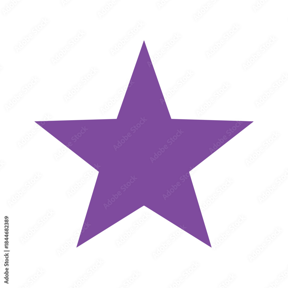 Fototapeta premium Purple star icon on white background