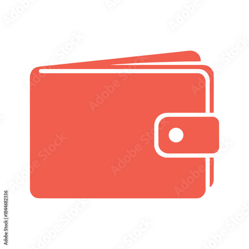 Simple illustration of a red wallet