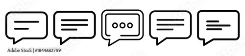 ai chat line art icon set. ai and robotics outline icons collection.
