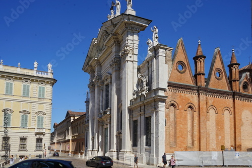 Cathedral in Sordello square in Mantua, Italy