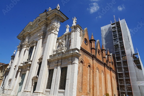 Cathedral in Sordello square in Mantua, Italy