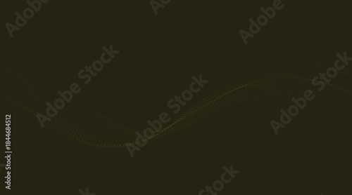Subtle Flowing Wavy Lines on a Dark Olive Green Background