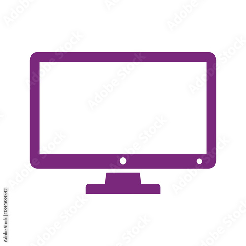 Computer monitor icon with purple color