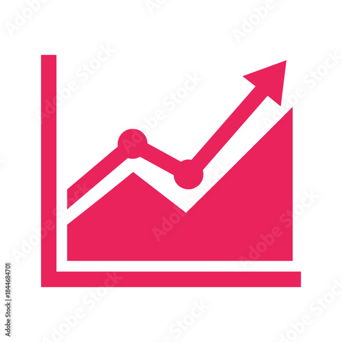 Graph showing increasing trend with arrow