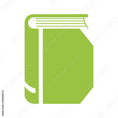 A simple green book icon representing knowledge and education