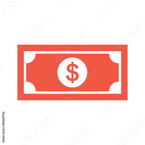 Dollar bill icon representing currency and finance