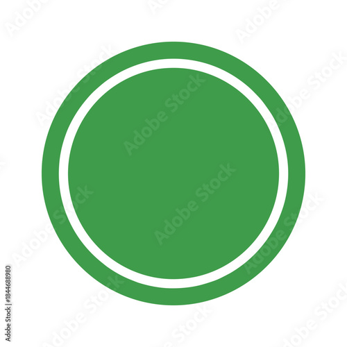 Simple green circle icon on white background