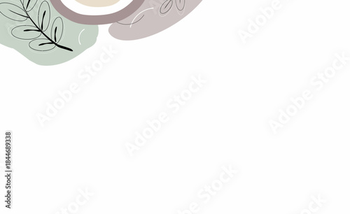 ​Cozy illustration of a woman enjoying a relaxing bath with rose petals, surrounded by plants and a cup of tea. Self-care and wellness concept.