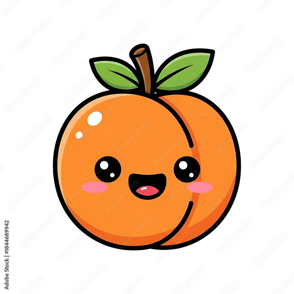 Fototapeta premium Cute Peach Illustration. (2)