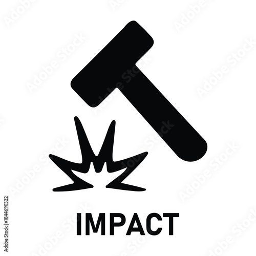 The hammer crash. Isolated Vector Illustration