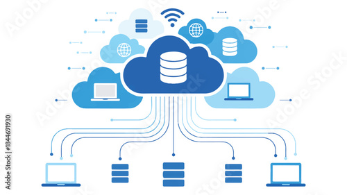 Cloud computing and data storage network