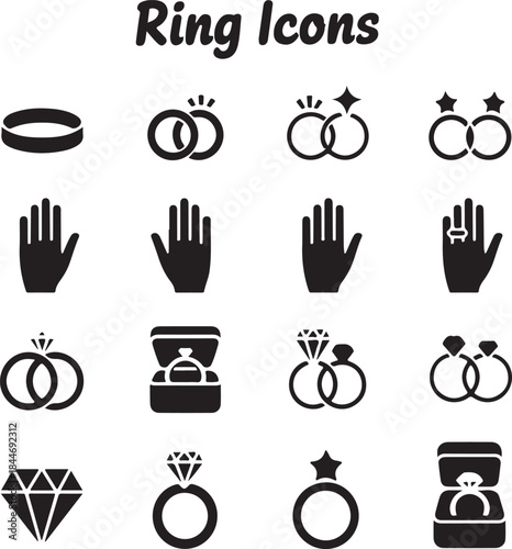 Ring icon set