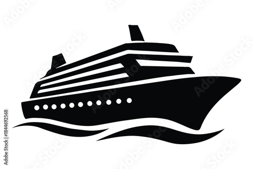 stylish cruise ship icon with transparent background for websites apps and marketing materials
