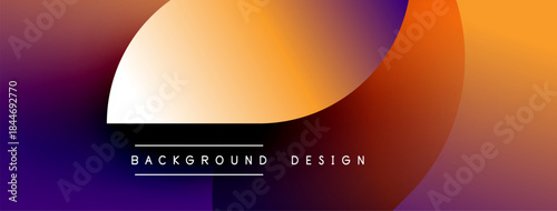 Abstract gradient background. Purple, orange hues blend smoothly. Minimalist design features text elements, clean lines. Modern aesthetic.