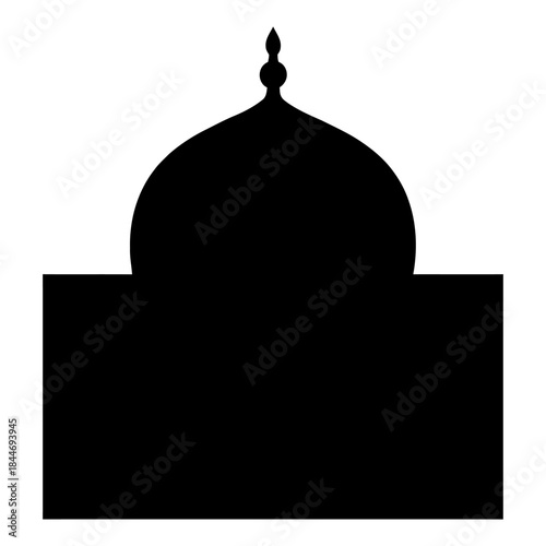 A collection of stylized islamic mosque building icons featuring diverse architectural elements and geometric patterns suitable for digital and print applications