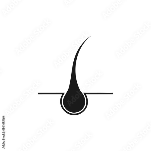 hair growth icon on body area