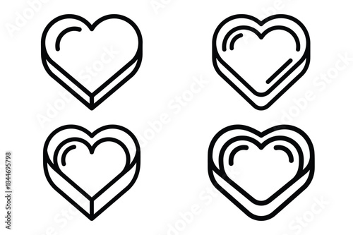 chocolate candy wrapper outline icon set for graphic designs. Icons vector design