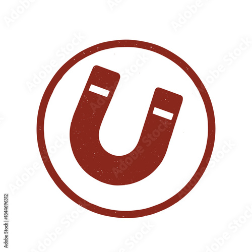 magnet icon logo seal vector on white background
Vector stamp icon