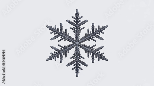 Snowflake with intricate details