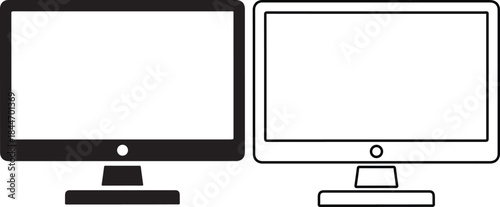 Two flat screen monitors with keyboards and mouse on a white background computer