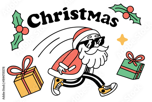 santa claus with gifts