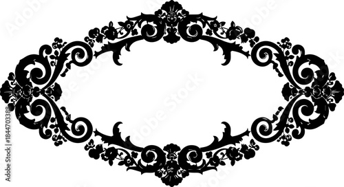 Elegant ornate flourish frame designs offer sophisticated decorative accents for invitations, borders, and elegant branding applications.