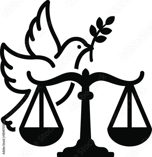 scales of justice with a cross