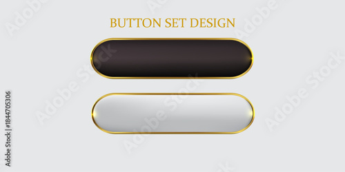 Rounded button set for web and print media