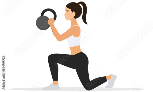  Womаn kettlebell swing