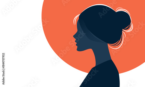  Woman silhouette  negative space