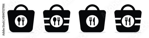 Food bag icon, vector Illustration