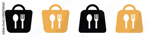 Food bag icon, vector Illustration