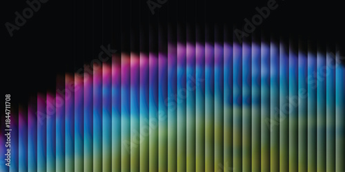 Vibrant vertical lines gradient against dark background