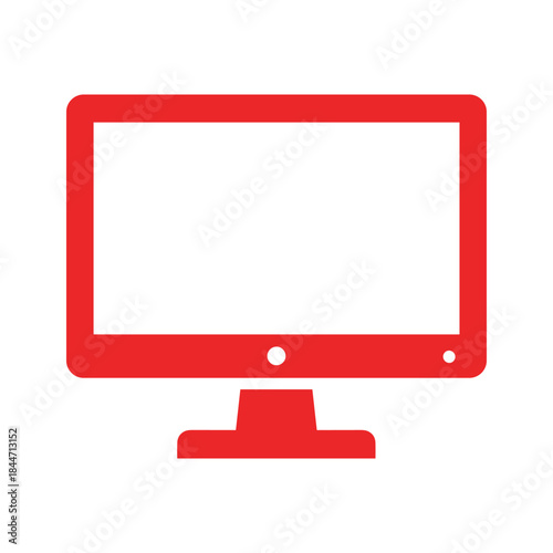 Computer monitor icon isolated on white background