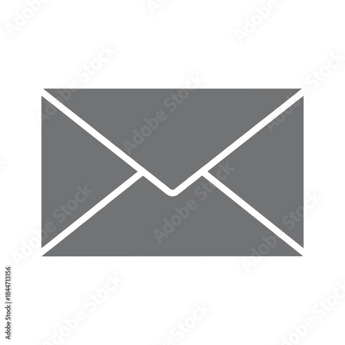Simple gray envelope icon